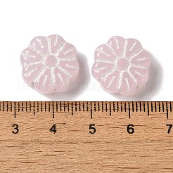 不透明なランプワークビーズ  花  ミックスカラー  15x6mm  穴：1mm  約38個/100g&nbsp;LAMP-P065-03B