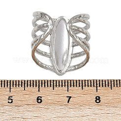 Horse Eye 304 Stainless Steel Enamel Cuff Rings for Women&nbsp;RJEW-G355-04P-02