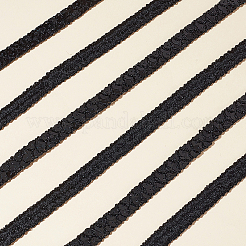 ポリエストレレーストリム  キラキラチップ付き  フラット  服飾材料  ブラック  1/2インチ（14x1mm）  約14.22ヤード（13m）/カード&nbsp;OCOR-WH0068-48