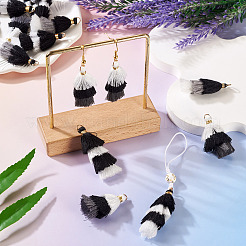 12Pcs 3 Styles Polycotton(Polyester Cotton) Tassel Pendant Decorations&nbsp;FIND-TA0009-05