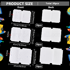 30Pcs Self-adhesive Plastic Book Cover&nbsp;AJEW-WH0752-331A