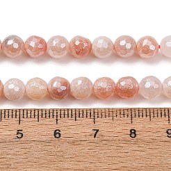 Electroplated Natural Pink Aventurine Beads Strands&nbsp;G-B191-A05-6mm