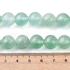 天然のグリーンフローライトビーズ連売り  ラウンド  12~12.5mm  穴：1mm  約33個/連  15.75''（40センチメートル）&nbsp;G-H343-D07-12mm