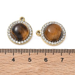 304 Stainless Steel & Natural Tiger Eye Pendants&nbsp;SA-CBA11D7-04G