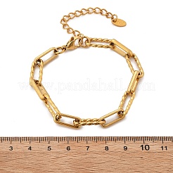 667 Stainless Steel(Grade 201 Equivalent) Chain Bracelets&nbsp;BJEW-P351-01A-G