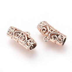 合金チューブベイル  ループベイル  カーブチューブ繊細保釈ビーズ  ローズゴールド  13x24x8mm  穴：2mm  内径：5.5mm&nbsp;PALLOY-J169-01RG