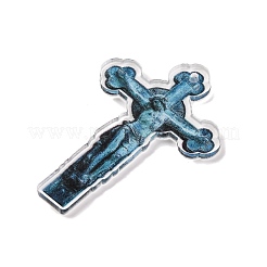 Opaque Acrylic Cross Theme Pendants&nbsp;OACR-I010-04D