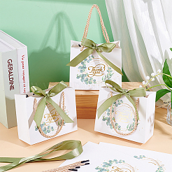 Rectangle Paper Thank You Gift Tote Bags&nbsp;ABAG-WH0044-81