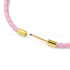 3MM Braided Round Imitation Leather Cord Bracelet Making&nbsp;MAK-S075-01G-R