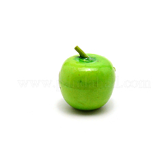 ミニ人工リンゴ  偽の果物シミュレーションフォームアップル  ホームディスプレイ装飾用  グリーン  19x20mm&nbsp;DJEW-WH0039-03