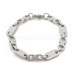 304 Stainless Steel Oval Link Chain Bracelets for Women Men&nbsp;BJEW-F488-57P