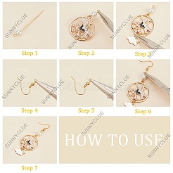 DIY Fan Bird Flower Dangle Earring Making Kit&nbsp;DIY-SC0020-40