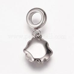 304 Stainless Steel European Dangle Charms&nbsp;OPDL-K001-26AS