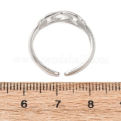 304 Stainless Steel Cuff Open Rings&nbsp;RJEW-P191-05P