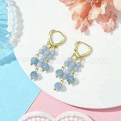 Natural Mixed Stone Hoop Earrings&nbsp;EJEW-JE06003