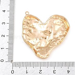 304ステンレスペンダント  ハンマーで叩いたハートのチャーム  ライトゴールド  36x35.5x3mm  穴：2mm&nbsp;SA-CBA7A79-08KCG