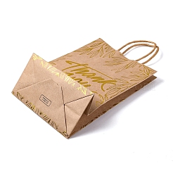 Gold Stamp Thank You Printed Paper Gift Tote Bags&nbsp;ABAG-Q055-03D