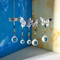 4Pcs 4 Style Glass Chandelier Suncatchers Prisms Chakra Hanging Pendant&nbsp;AJEW-SZ0002-27