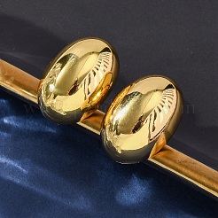 楕円形 304 ステンレススチール スタッド イヤリング  ゴールドカラー  25x18mm&nbsp;EJEW-A125-78G