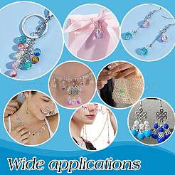 160Pcs 8 Colors Glass Charms&nbsp;PALLOY-PHE00017
