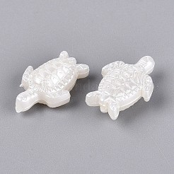 CCBプラスチックビーズ  カメ  乳白色  19.5~20x13.5x7mm  穴：1.8~2mm  約794個/500g&nbsp;PL-N007-09
