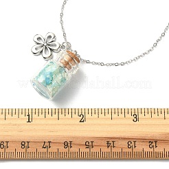 Flower Alloy Pendant Necklace&nbsp;NJEW-FZ00021