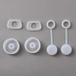フラットラウンドいシリコンストローキャップ  防塵カバー  再利用可能なストローチップキャップ  こぼれ止め付き  ホワイトスモーク  23.5~54x15~24x4.7~10.5mm&nbsp;AJEW-WH0314-432