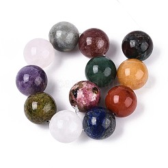 Natural Mixed Stone Round Beads Strands&nbsp;G-T142-65