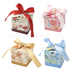 20Pcs Floral Printed Cardboard Gift Boxes&nbsp;CON-YW0001-93A