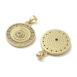 Brass Micro Pave Cubic Zirconia Pendants&nbsp;KK-U060-13G