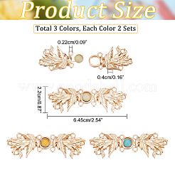 6 Sets 3 Colors Alloy Snap Lock Clasps&nbsp;FIND-NB0002-73