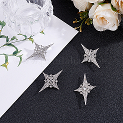 4Pcs Alloy Rhinestone Lapel Pins for Backpack Clothes&nbsp;JEWB-HY0001-64B