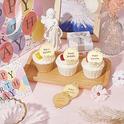 21Pcs Birthday Theme Mirror Effect Acrylic Birthday Cupcake Insert Card Decoration&nbsp;AJEW-SP0001-75