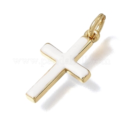 Brass Enamel Pendants&nbsp;KK-CBAEEA8-10B-G