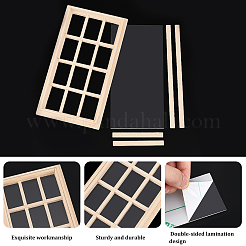 DIY Rectangle Wooden Mini Windows&nbsp;DIY-WH0002-26