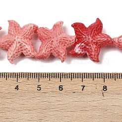Synthetic Coral Dyed Beads Strands&nbsp;SHEL-Z003-04A