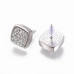 Brass Stud Earrings&nbsp;EJEW-J098-BP