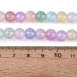 Baking Paint Crackle Glass Beads Strands&nbsp;GLAA-Q106-03A-14