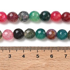 染め加工天然石瑪瑙カット加工ラウンドビーズ連売り  ミックスカラー  8mm  穴：1mm  約43~45個/連  14~14.5インチ&nbsp;G-E320E-8mm-16
