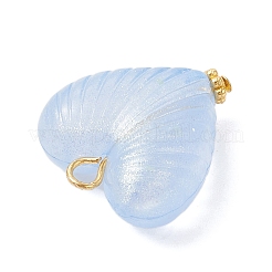 パール調アクリルチャーム  金粉の輝き  ハート  ミックスカラー  23.5x21x10.5mm  穴：3mm&nbsp;PALLOY-JF04523