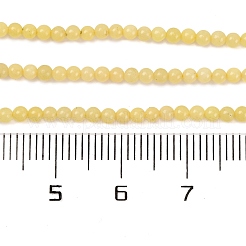 天然石レモンジェイド翡翠ビーズ連売り  グレードA  ラウンド  2mm  穴：0.8mm  約184個/連  16インチ&nbsp;G-A130-2mm-M02