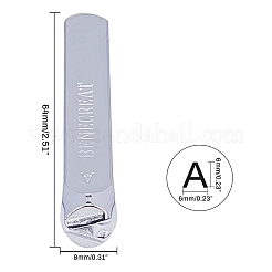 鉄シールスタンプ  文字a〜z入り  番号0~8とアンパサンド＆  プラチナ  64x8x8mm  模様：6ミリ  36個/箱&nbsp;AJEW-BC0005-48