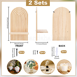 Wood Wall Storage Rack&nbsp;AJEW-WH0796-43A