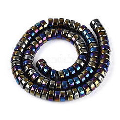 AB Color Plated Opaque Glass Beads Strands&nbsp;GLAA-T026-4x8mm-P01