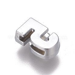 合金ラインストーンスライドチャーム  数  NUM。5  11.3x7x5mm  穴：1.5x8mm&nbsp;PALLOY-WH0065-28E