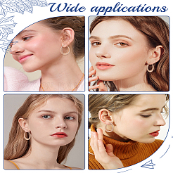1Pair Brass Oval Hoop Earrings for Women&nbsp;EJEW-LP0001-36KCG