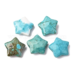 天然ハウライトチャーム  染め＆加熱  スター  多面カット  13~13.5x14~14.5x6~6.5mm  穴：0.8mm&nbsp;G-H241-04E