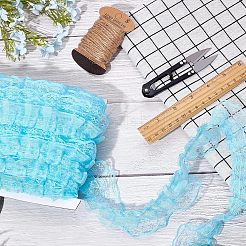 Polyester Lace Trim&nbsp;OCOR-WH0058-07C