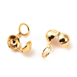 真鍮製ダルマチープ  長持ちメッキ  18KGP本金メッキ  7x6mm  穴：2mm  内径：2.5mm&nbsp;X-KK-F824-033G