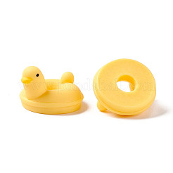 オペーク樹脂カボション  アヒルの形をした水翼  ミックスカラー  20.5x30x28mm&nbsp;RESI-H140-15